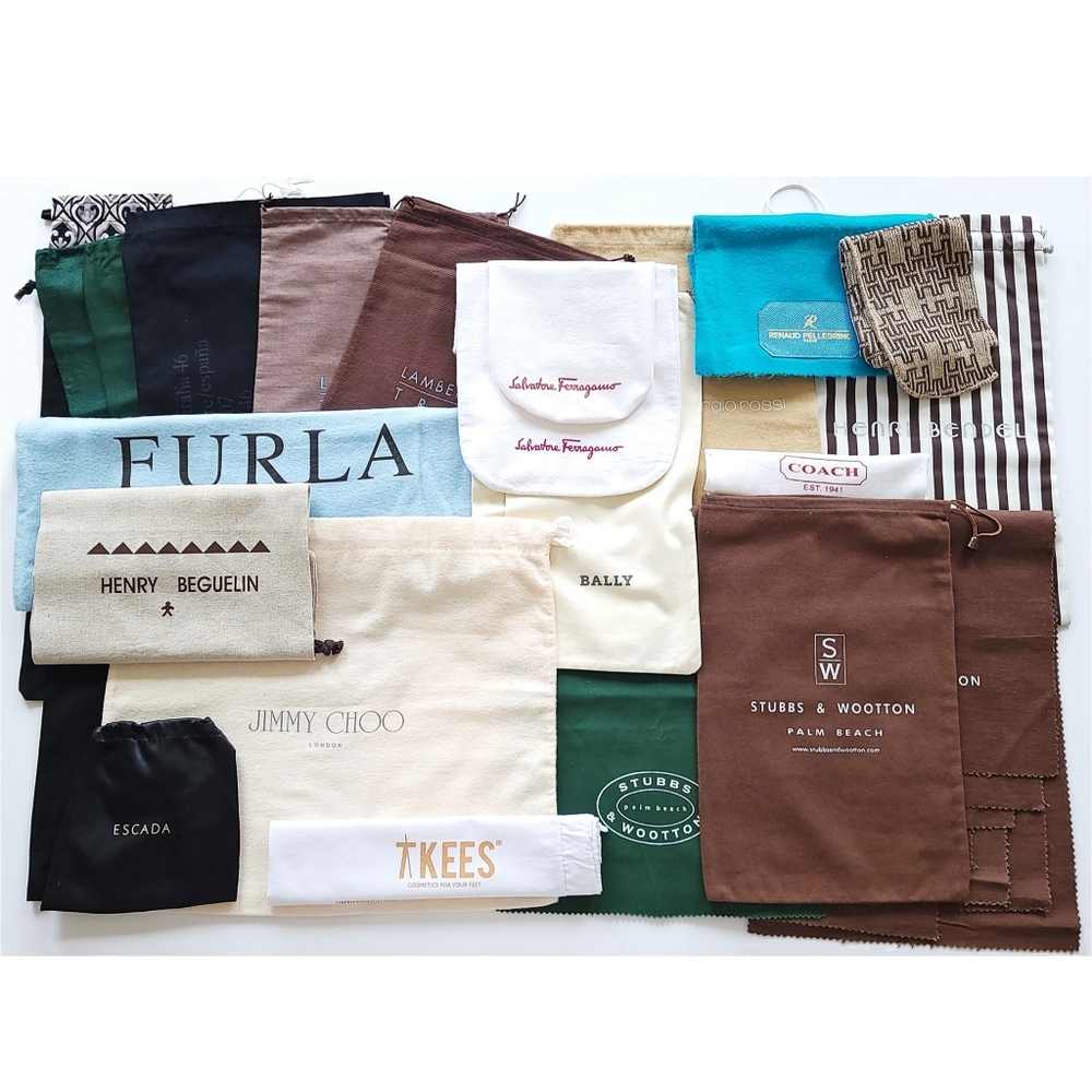 SOLDDust Bags Lot 29 Designer Shoes Purse Covers Drawstring Travel Storage Coach